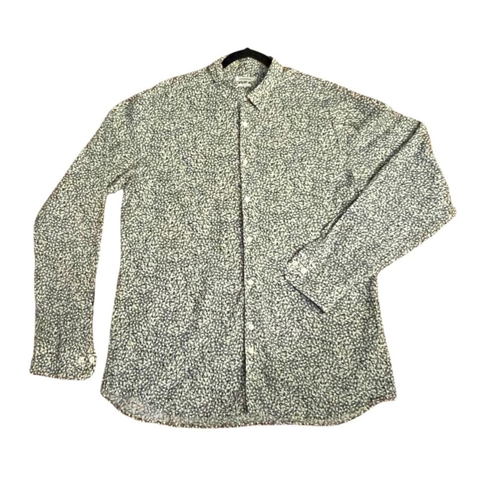 J. Lindeberg Floral Printed Button-Up Slim Fit Dress Shirt Size XL